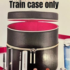 NEW Lancome Train Case Jewelry Case Only NEVER USED NIB + 5 Assorted Samples